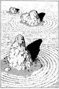 Un jardin zen dans le manga Ikkyu
